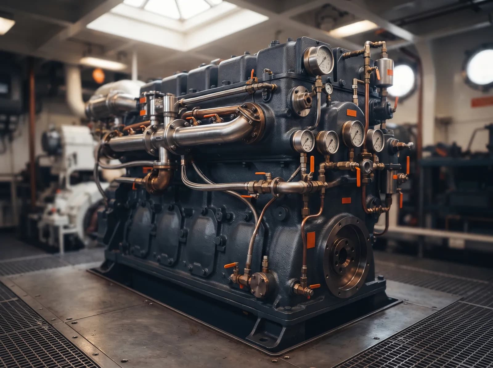 Refurbished marine diesel engine