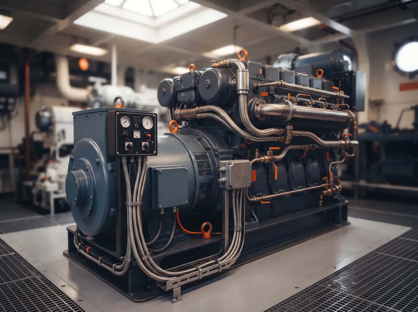Refurbished marine diesel generator set